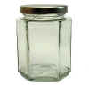 Glass Hexagon Candle Jar