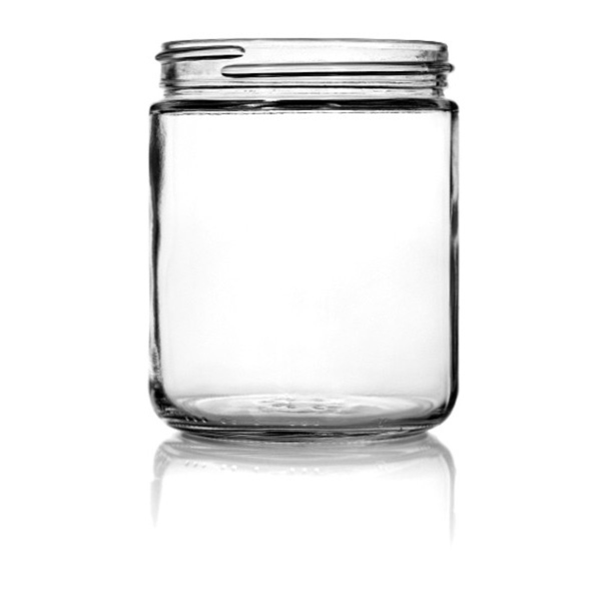 Straight-Sided Glass Jar With Black Color Lids - 9 oz &amp; 16 oz