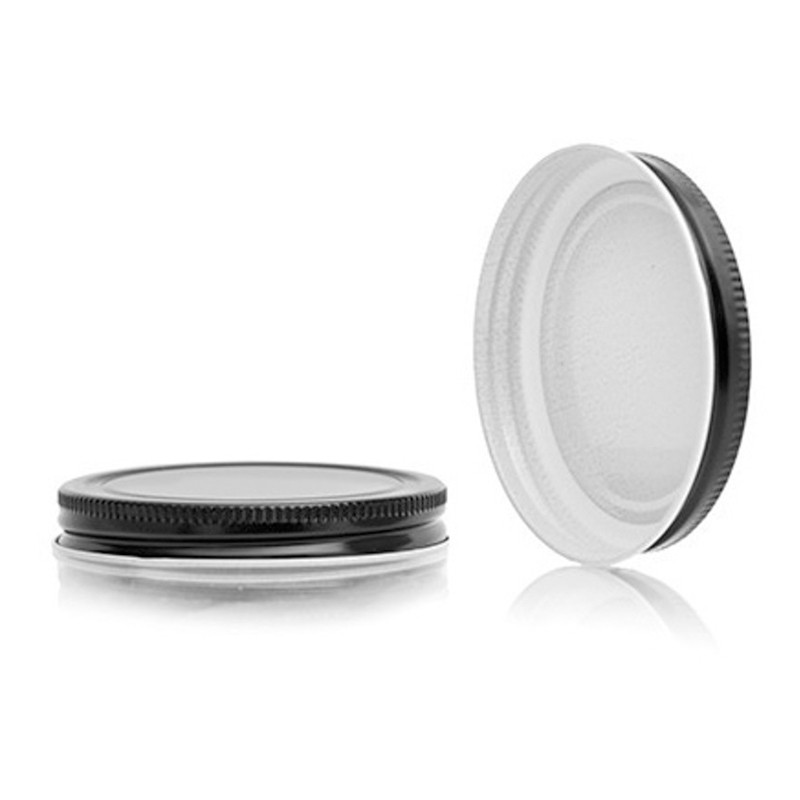 Straight-Sided Glass Jar With Black Color Lids - 9 oz &amp; 16 oz