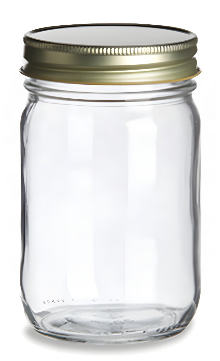 Jelly Jar with Gold Color Lid - 12 Oz.